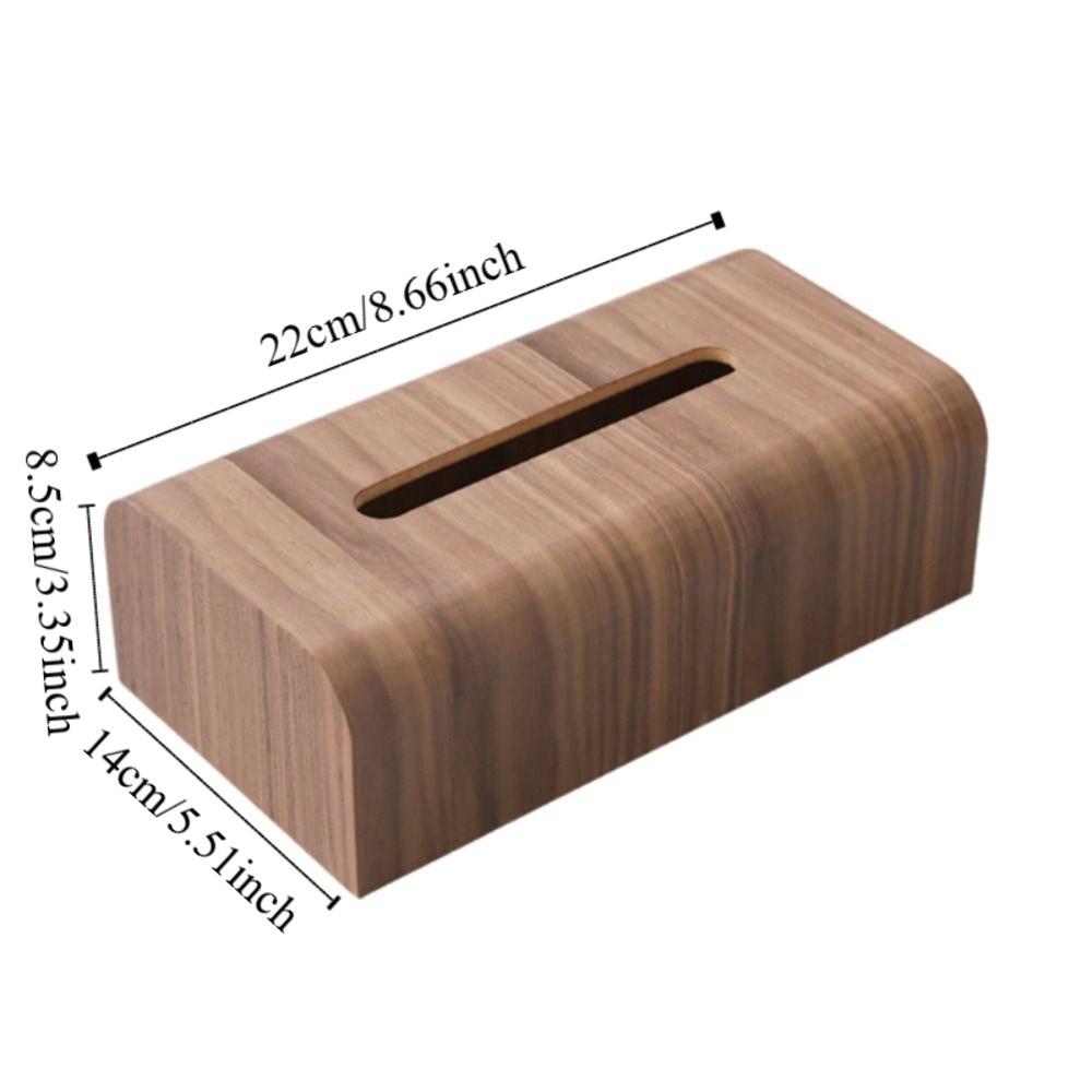Drawer Design Solid Wood Tissue Box Simple Tissue Holder Desktop Ornament Tissue Case Bathroom