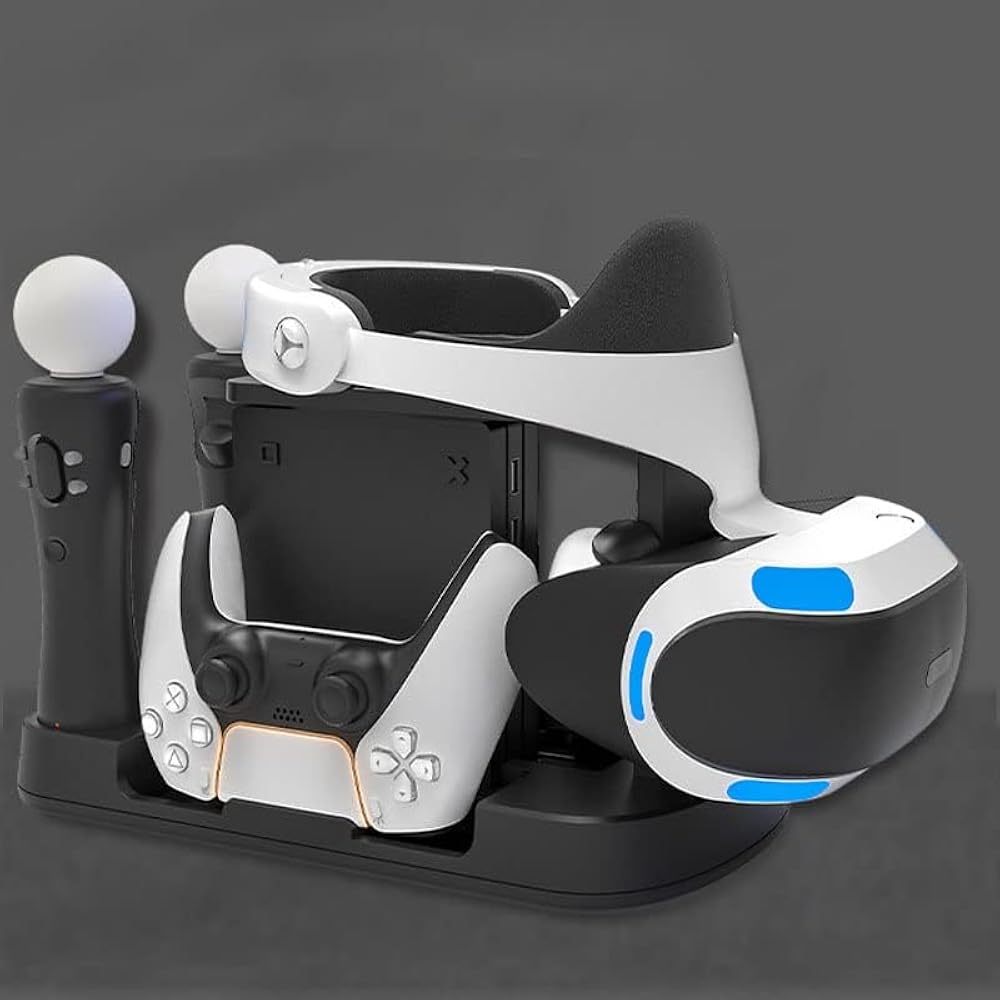 ZaHotse PS5 Ручка для игры Move Многофункциональная Зарядная База Кронштейн для Хранения Хоста VR Очков Аксессуар...