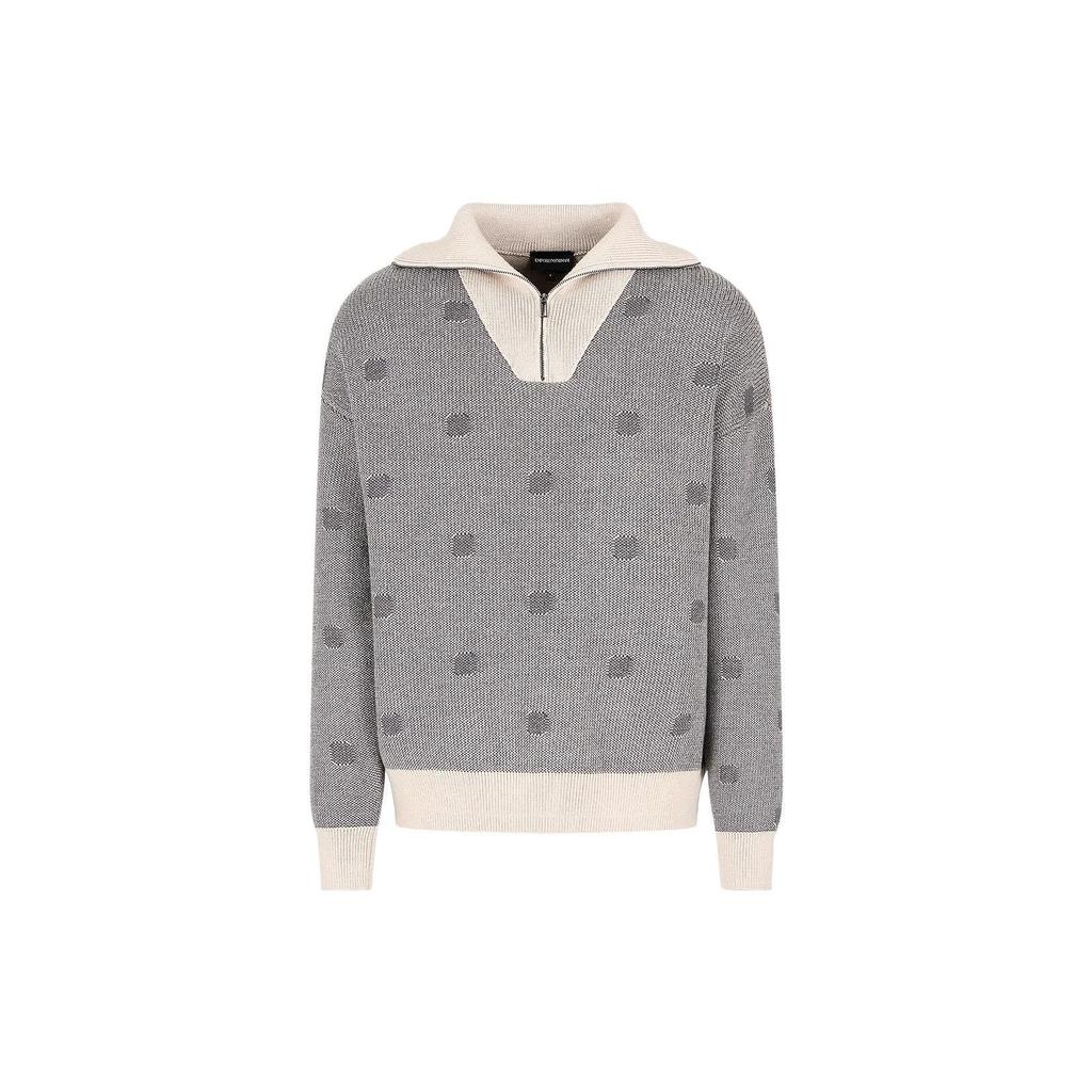 EMPORIO ARMANI Sweaters Men's Gray Stand Collar Moderate Other 6R1MT1-1MD4Z-F1G1