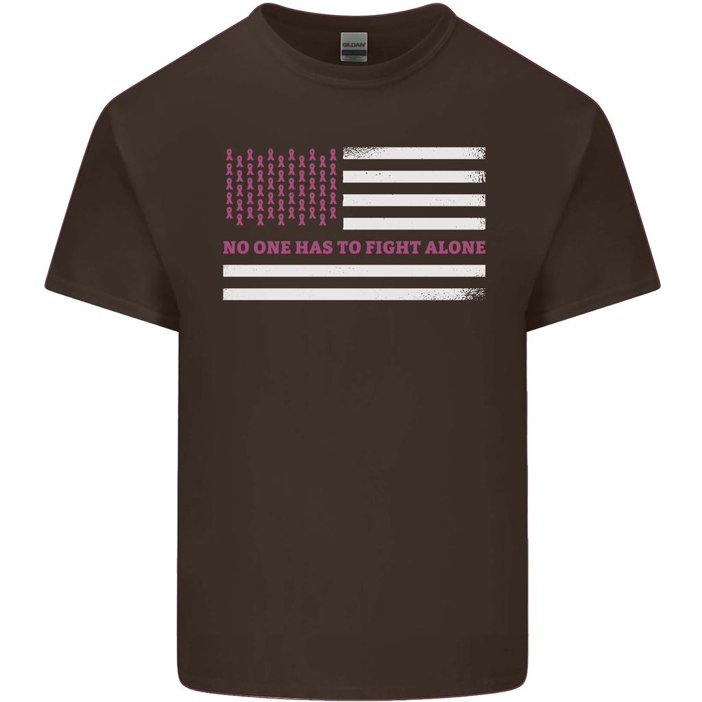 Breast Cancer Awareness USA Flag Unisexs Light Cotton TShirt