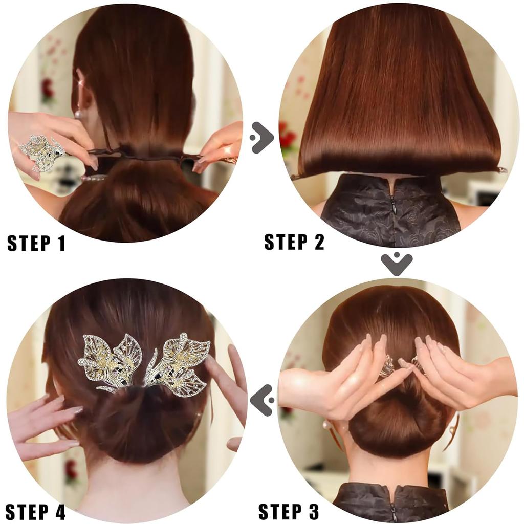 3/2/1 шт. Стразы для создания пучков для длинных волос - искусные волшебные бигуди, ленивые цветочные прически ручной работы, женские аксессуары для волос инструменты
