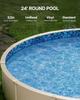 Round Pool Liner 24ft Unibead Style Pool Liner 52in Wall Height