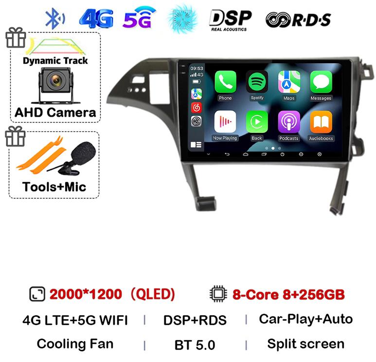 Android 14 Carplay Auto для Toyota Prius XW30 2009 2010 2011 2012 2013 2014 2015 Автомобильный радиоприемник GPS стерео мультимедийный проигрыватель BT DSP