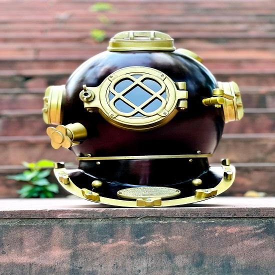 Nautical Diving Helmet   Coating Finish Deep Sea Divers Helmet Nautical Marine Decor Scuba Diving Helmet  Best Gift Item