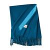 Blue Green Scarf for Girls with A Sense of Atmosphere In Winter Versatile Solid Color Long Scarf  Imitation Cashmere Tassel Shawl Scarf  Cold Color