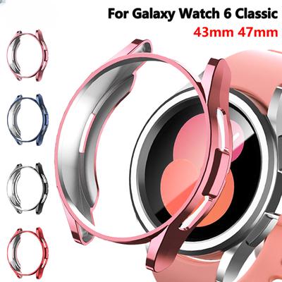 Защитный чехол для Samsung Galaxy Watch 6 Classic, 43 мм, 47 мм, экран из ТПУ, универсальный бампер, модный противоударный чехол для Galaxy Watch 6