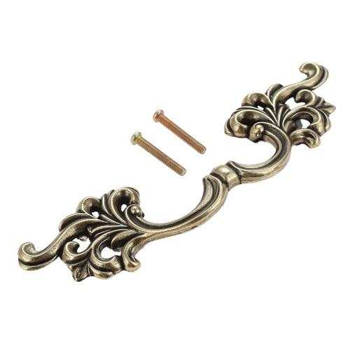 DRELD 85mm Antique Furniture Handle Kitchen Cabinets Door Pull Drawer Wardrobe Cupboard Dresser Handle Pull Knobs Silver/Bronze