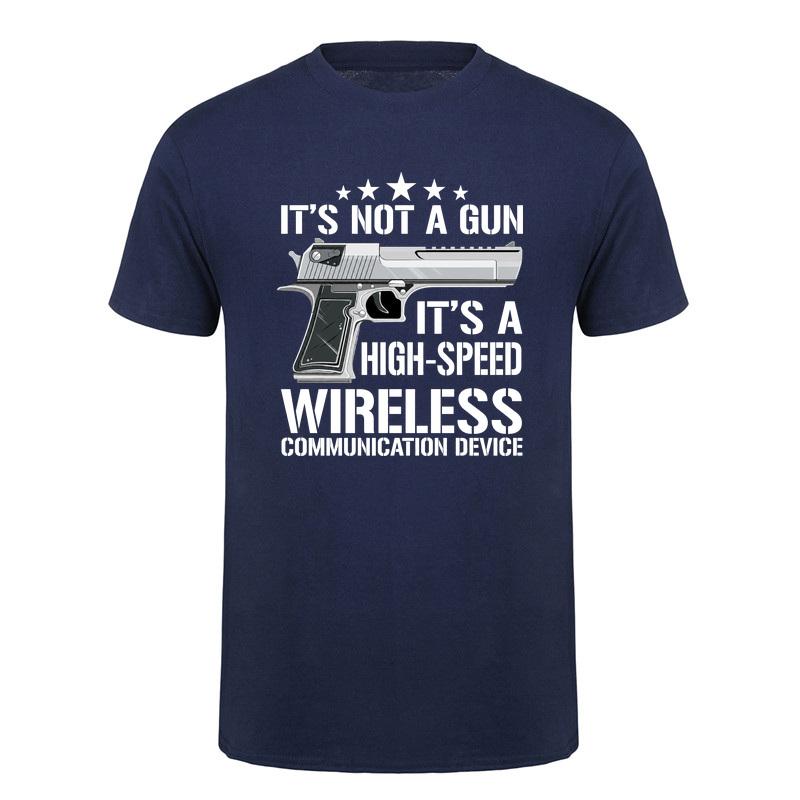Its Not A Gun Funny Meme T Shirt High Speed Wireless Communication Device Tshirts Pistol Graphic Da969