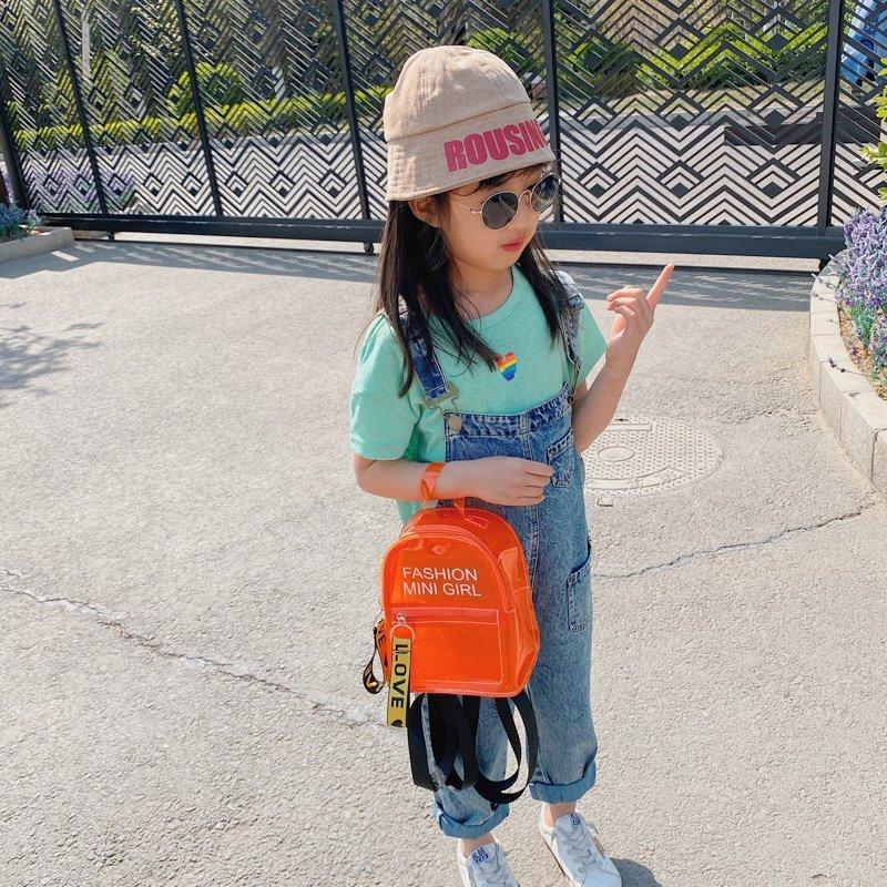 Детский прозрачный рюкзак из ПВХ, модная мини-сумка для девочек, модная школьная сумка для детского сада, ранец