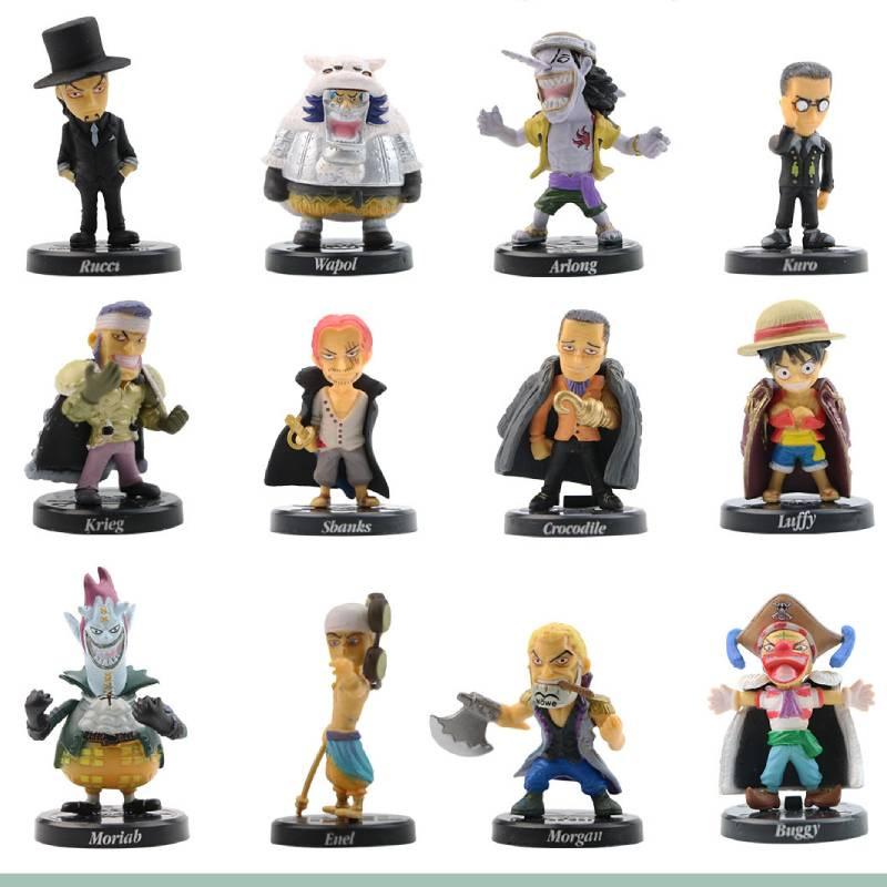 Набор аниме фигурок One Piece Луффи Рыжеволосый Шанкс Багги Мория и Брук Модели