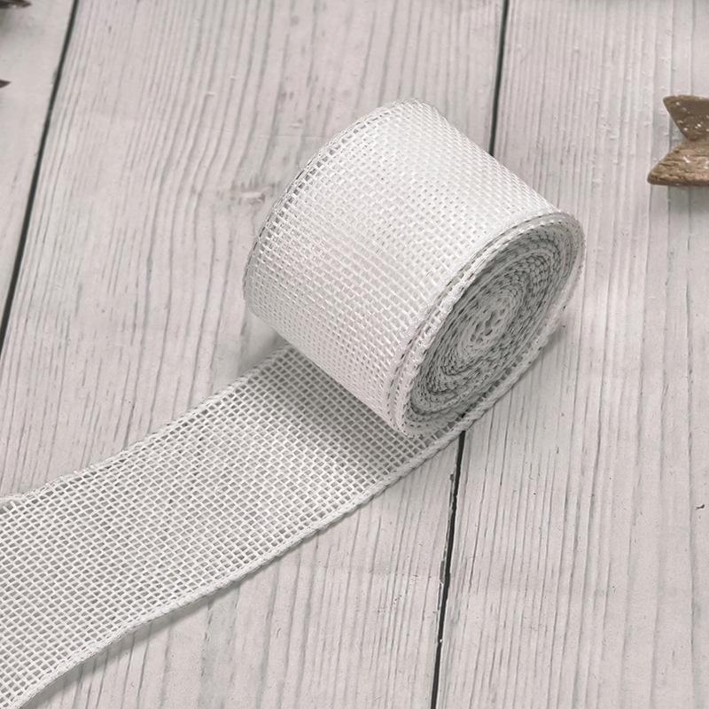 Цветная burlap-лента с кромкой из пеньковой нити, шириной 4 см, для DIY рождественских украшений