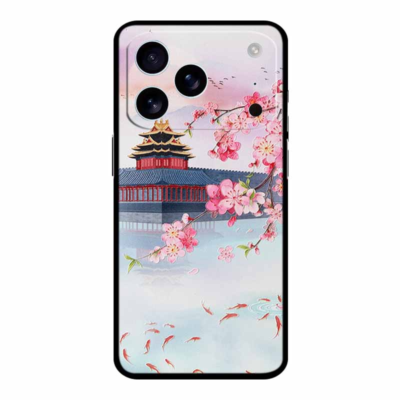 3D Тисненый Чехол Для iphone 17 Pro Max Чехол Для Телефона Цветы Черный Силикон Мягкая Задняя Крышка Coque Для iphone 17 Pro Чехол 17Pro Max