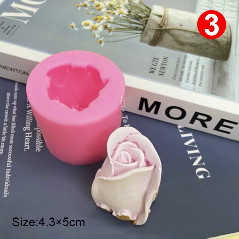 3D силиконовые формы, формы для роз, ароматерапия, гипсовые изделия, глиняная форма для свечей, пион, гипс, инструмент для выпечки своими руками