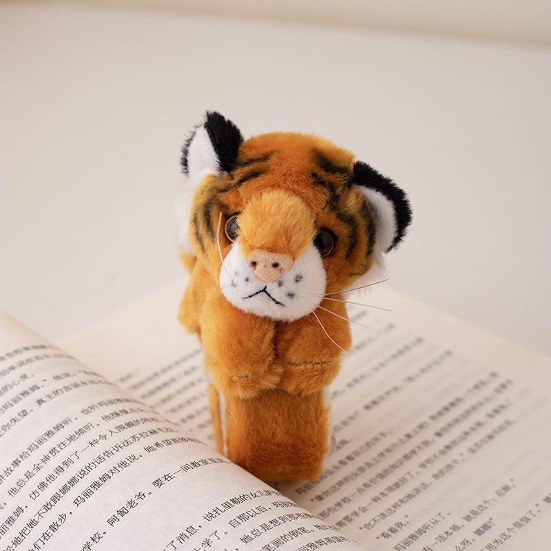 Мягкая игрушка в виде лесного животного, тигра, кольцо-защелка, креативный браслет, детские аксессуары на запястье, подарок в виде зоопарка