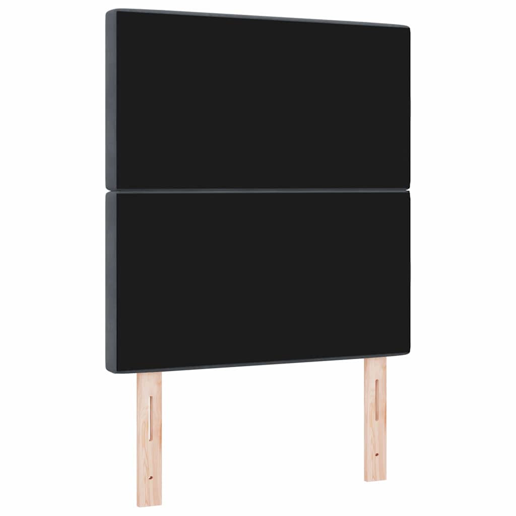 LED Headboard with LED Light Strips Dark Grey 80 cm Velvet