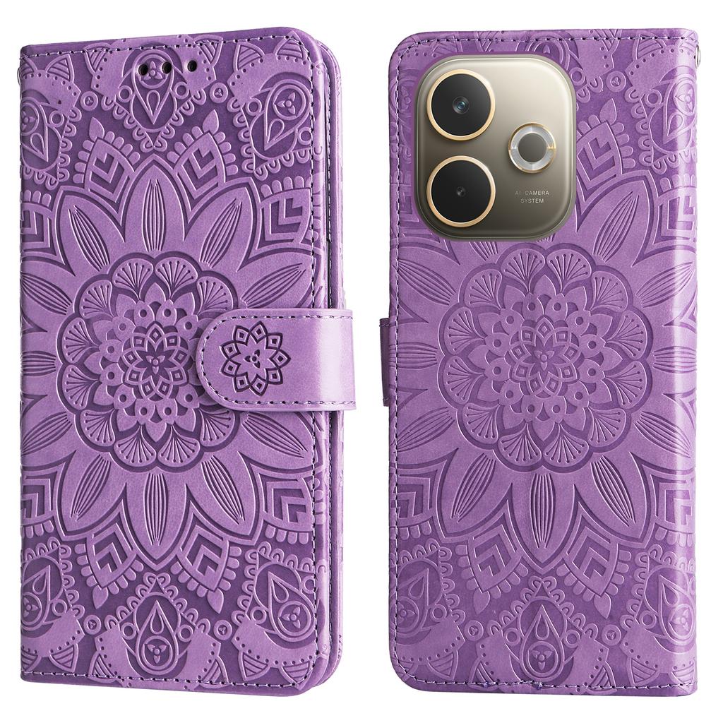 Чехол для Oppo A5 Pro 5G/A5 Vitality Edition, кожаный чехол-кошелек с тиснением подсолнуха