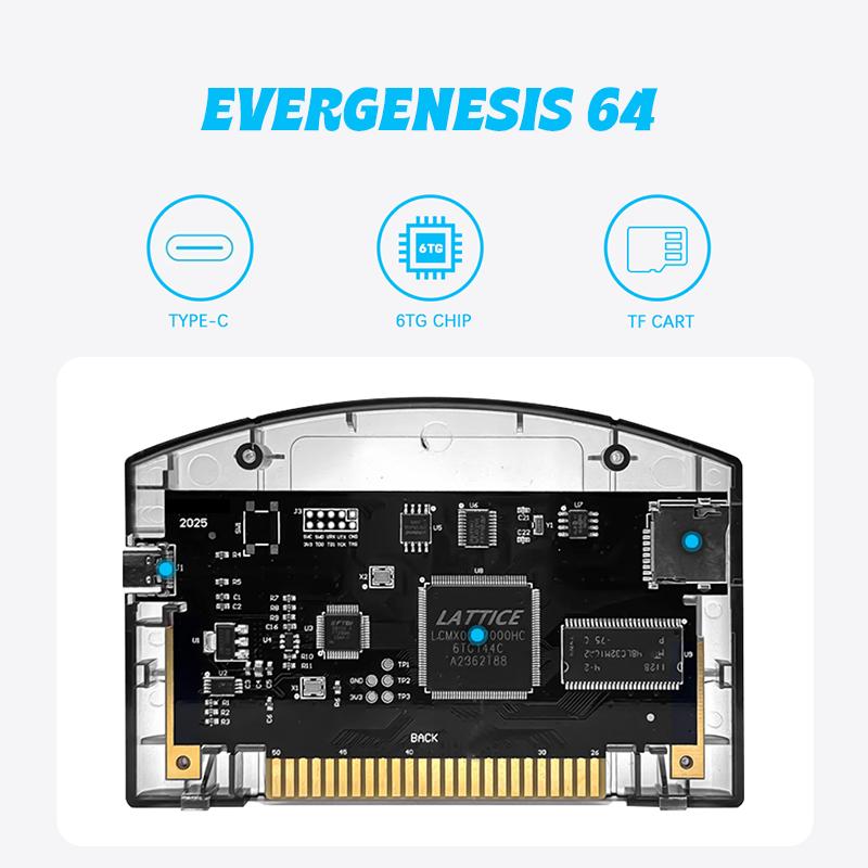 EVERGENESIS SC64 Open Source N64 800 in 1 Game Cartridge For Nintendo 64 Game Card free 16GB Card Compatibility Support 64DD