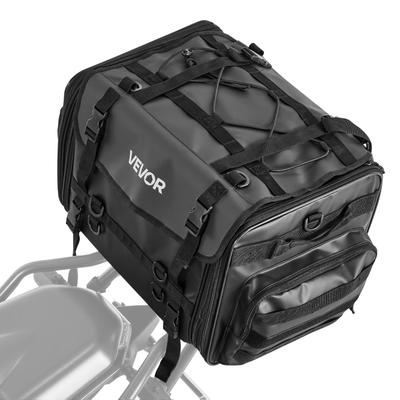 Motorcycle Tail Bag, 40-60 L Expandable Motorcycle Rear Seat Bag with Waterproof Rain Cover
