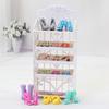 White Handwork Conbined Plastic Shoe Rack Portable Installability Shelves for Doll