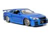 Jada Fast Furious Scale Nissan R34 Diecast Car Blue & 1/24 GT-R []