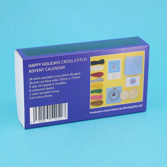 Рождественский Адвент Календарь Набор для вышивки крестом Схемы для вышивки крестом своими руками с нитками иглами пяльцами