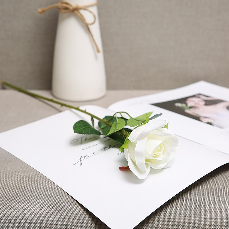 Искусственные красные розы, цветы для гостиной, украшения дома, аксессуары, свадебный букет на День Благодарения, букет из шелковых цветов