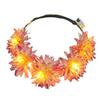 1PC LED Light New Simulation Flower Women Girl Beach Headband Wedding Birthday Favor Hairband Garland Hairband Glowing Wreath