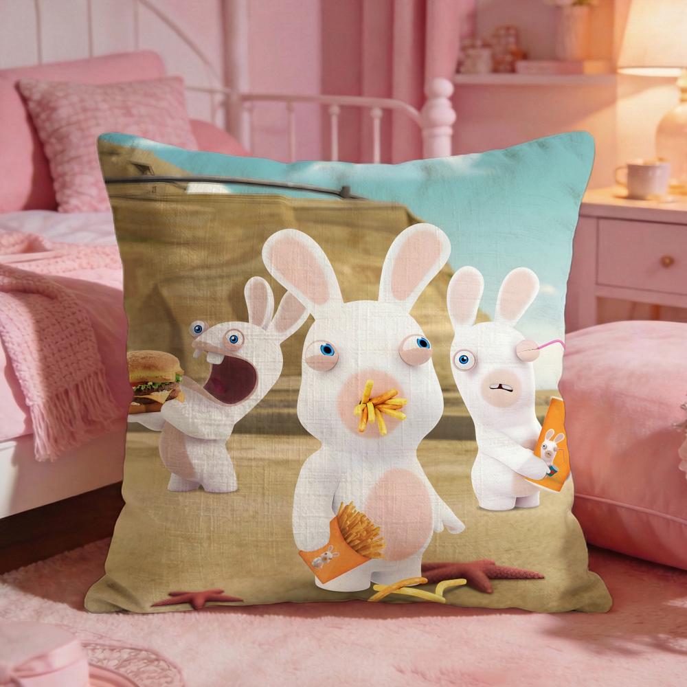 Rabbids IInvasions Anime Cushion Cover Premium Comfort Reversible Pillow Cove Two In One Design For Any Room Car Interior