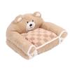 Brown Bear Pet Sofa Soft Warm Cat Couch Bed Multifunctional Dog Sofa Couch for Sleeping Relaxing