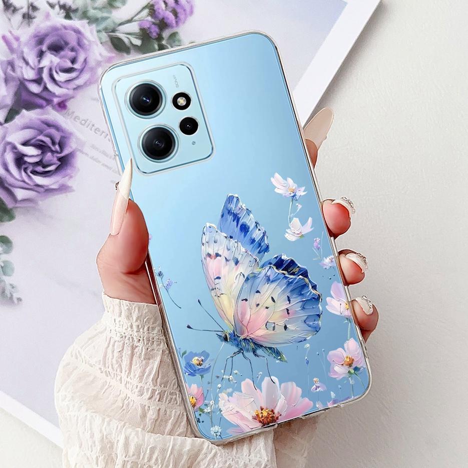 Чехол для Xiaomi Redmi Note 12 4G Красивые Цветы Расписная Крышка Мягкий Тонкий Чехол для Телефона Для Redmi Note 12 Pro Plus Note12 5G Корпус
