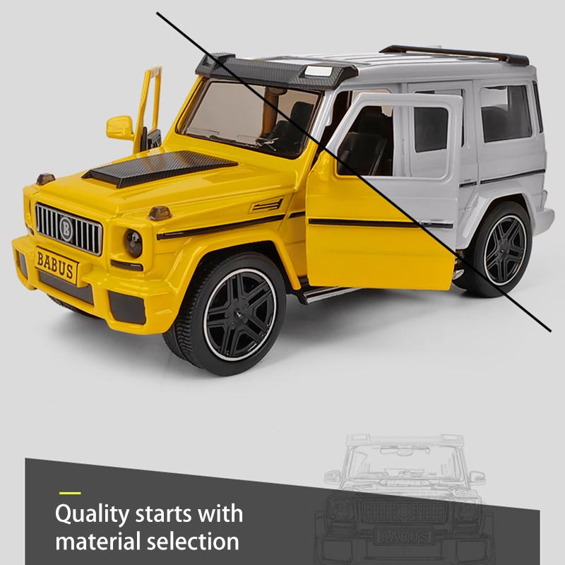 Масштаб 1/24 Benz G65, литая под давлением модель автомобиля, игрушечный автомобиль с откатным механизмом, звуком и светом для детей, коллекция подарков для мальчиков и девочек