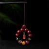 Five-Way God of Wealth Auspicious Sign Cinnabar Emperor Sand Mobile Phone Chain Small Pendant Ornament for Men and Women New Model