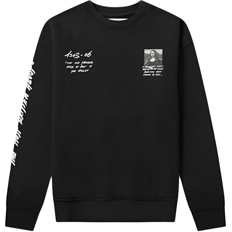 Свитшот OFF WHITE с принтом Моны Лизы OMBA035S190030051020