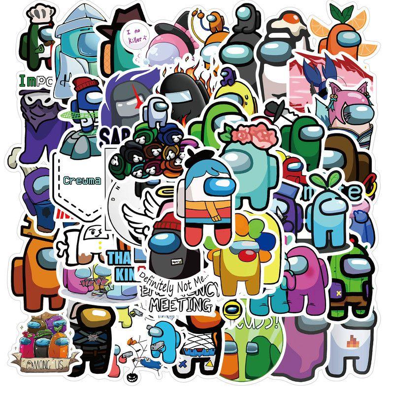 Pcs Sticker 50100 Pack Set Game Diy Imposter Decal Stickers Waterproof