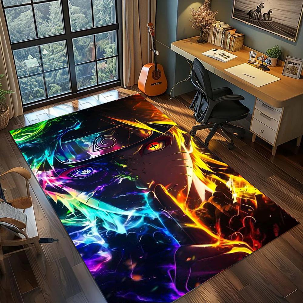 Naruto Uzumaki Home Ornamental Floor Mat, Non Slip Washable Large Area Carpet Rug Gamer Room Bedroom.-TING