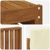 Outdoor Sofa Set 11 pcs Natural & Cream Solid Acacia Wood