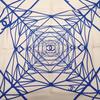 CHANEL  scarf beige/blue silk Women
