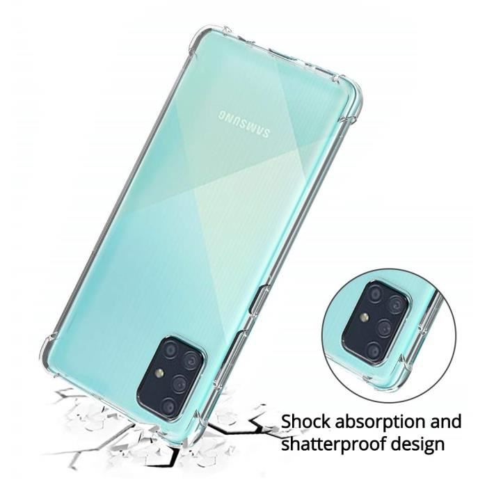 Для Samsung Galaxy A71, Прозрачный Мягкий Ударопрочный Бампер Чехол Защита от Царапин Силикон ТПУ Мягкий Чехол Защитный Силиконовый Чехол