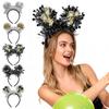 Number-shaped Logo Headband 2026 Logo Hairband 2026 New Year Headband with Glitter Letters Tinsel Hairband Wine for Countdown