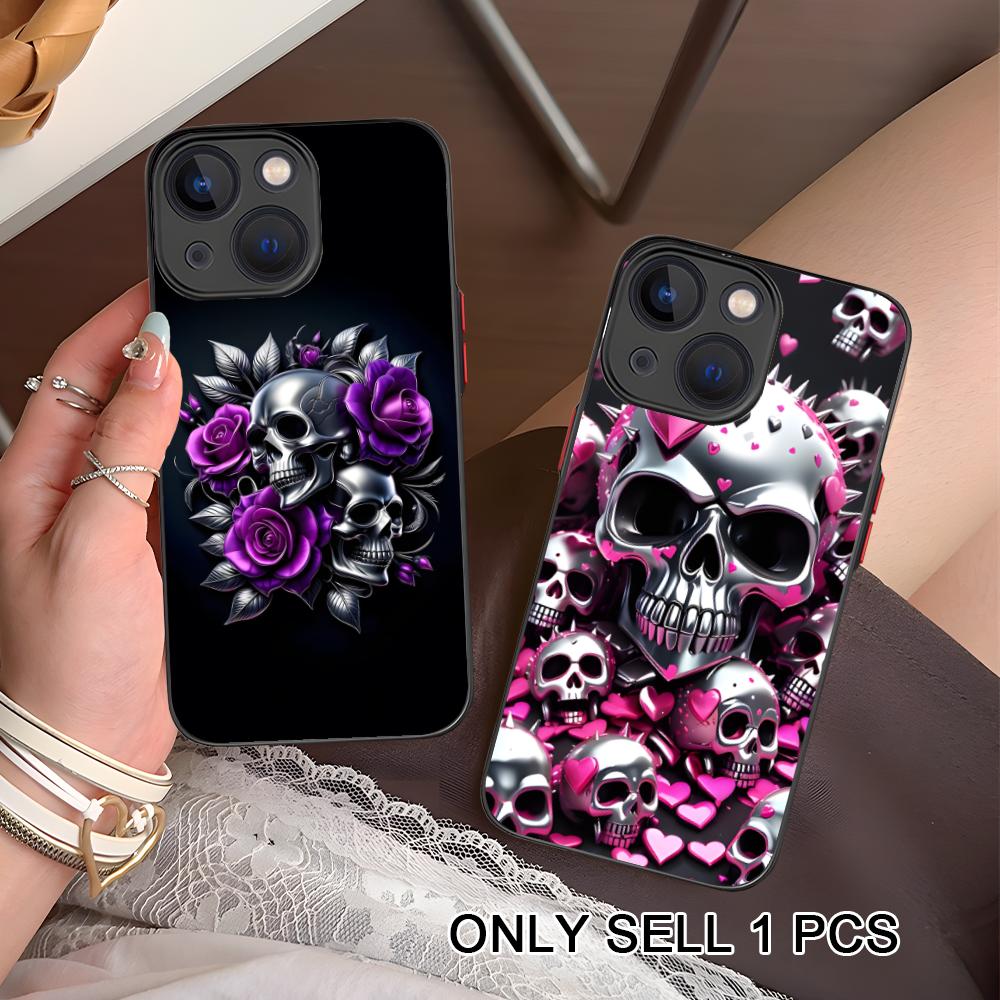 Серебряный Череп Силиконовый Чехол для Мобильного Телефона для iPhone 17 16 15 14 13 12 11 X XR XS Air Pro Max Plus Mini Цветной Чехол