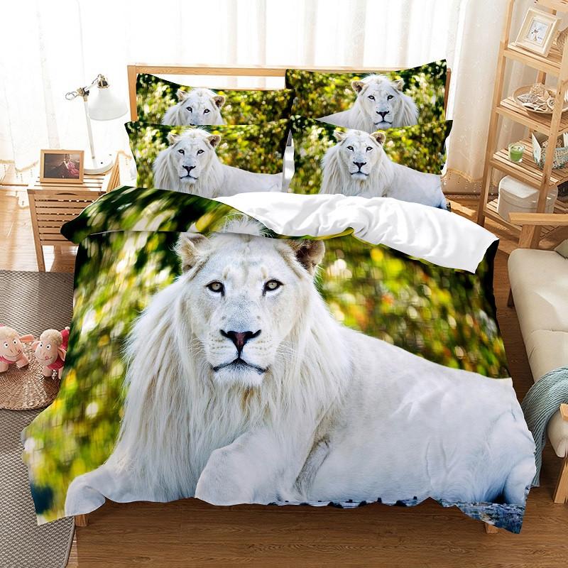 Комплект постельного белья Lion, комплект пододеяльников, комплект постельного белья с 3D-печатью, комплект постельного белья размера Queen, модный дизайн