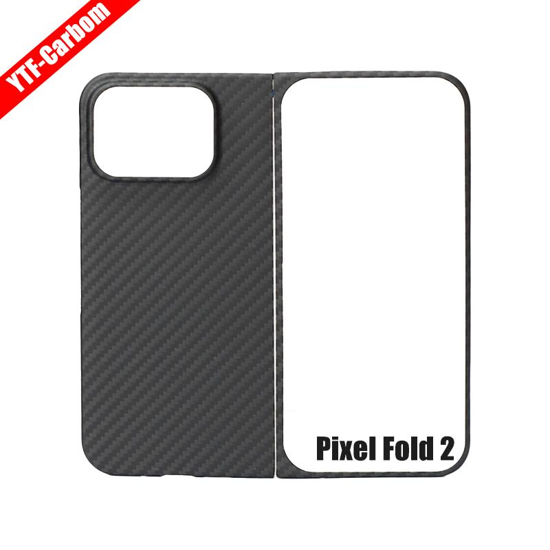 YTF-Carbon  Для Google Pixel Fold 2 Чехол из арамидного волокна Тонкий дизайн Pixel Fold 2 Защита от падений Настоящее углеродное волокно Складной Чехол-оболочка