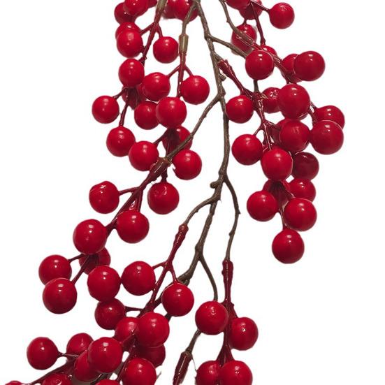 195/270 см искусственная красная ягодная гирлянда реалистичная подвесная искусственная красная ягода для использования в помещении и на открытом воздухе