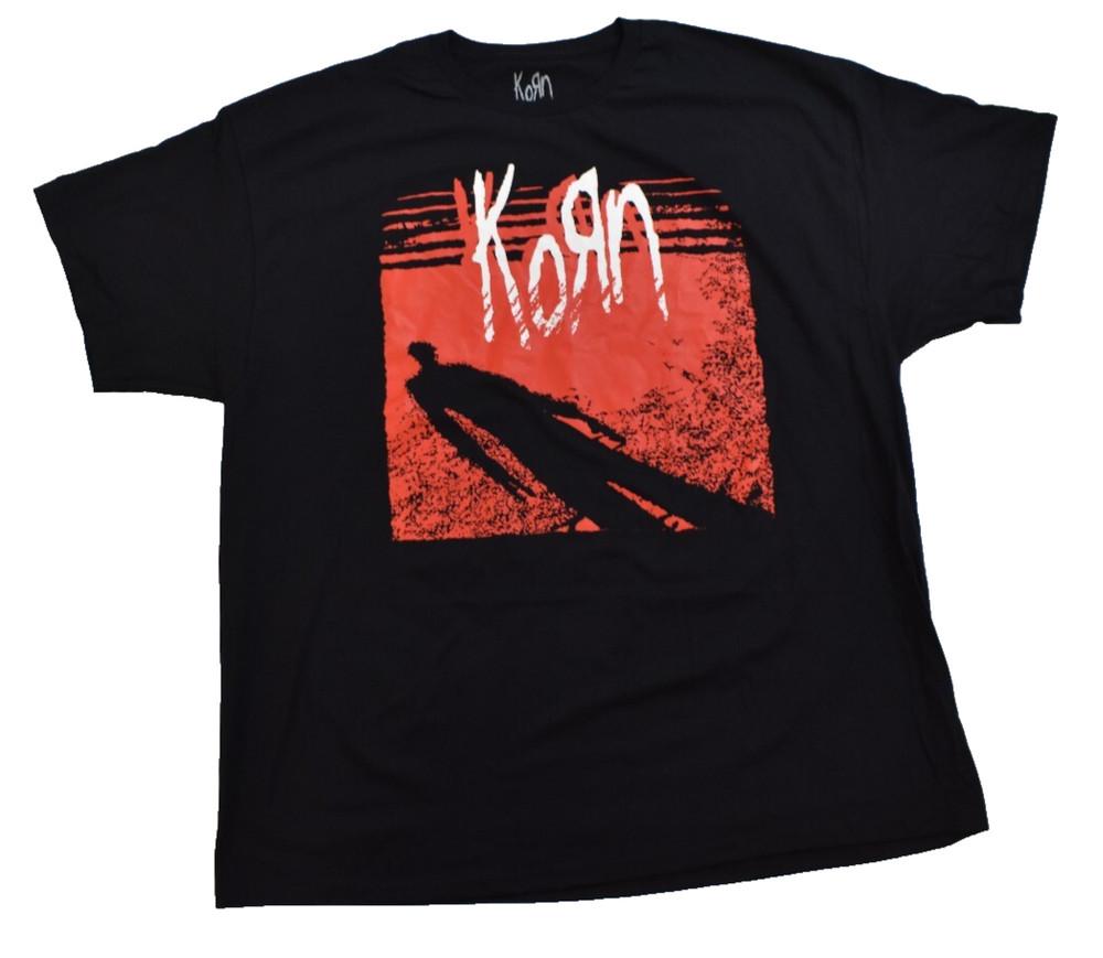 Korn Mens Korn Metal Rock Band Shadow Man Black Shirt New 2XL Unisex T-Shirt