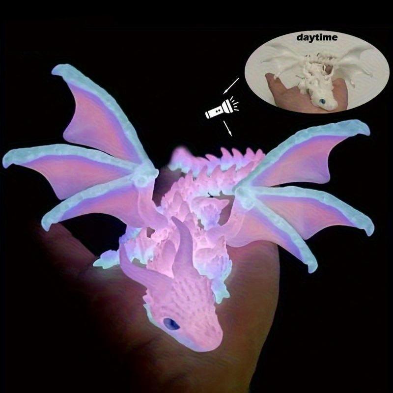 30 см 3D-печатный дракон с двойными рогами, фигурка, крылья. Идеально подходит для украшения автомобиля, дома и автомобиля, игрушка «Летающий дракон» для гостиной