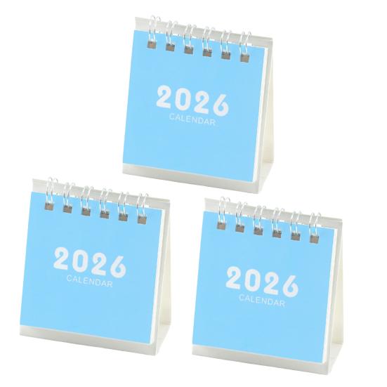 2026 Mini Desktop Calendar Cute Cartoon Desk Planner with Spiral Binding Small Planning Notebook