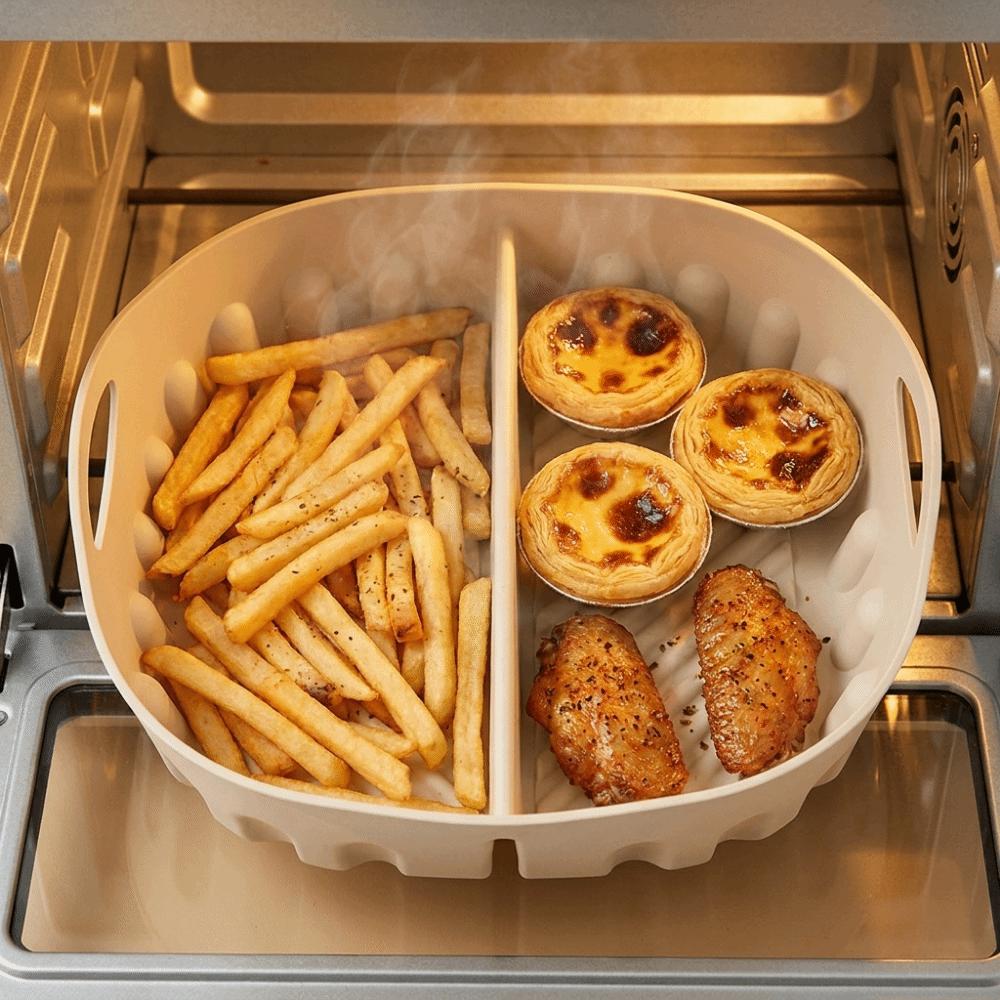 Food Grade Silicone Air Fryer Liner Creative Circular Oven Basket Mat Microwave Use