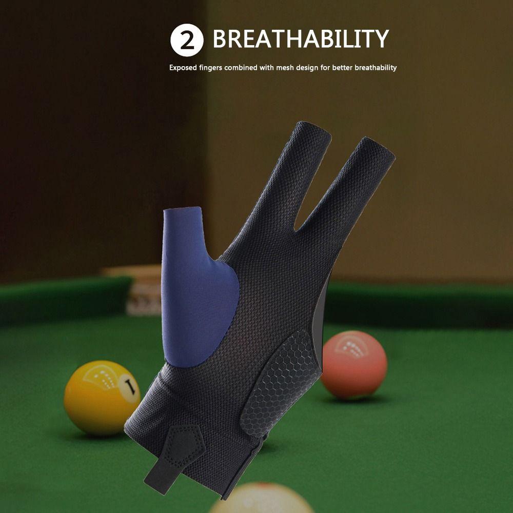Нескользящие перчатки с тремя пальцами для левой и правой руки, тренировочные перчатки для бильярда, аксессуары для фитнеса