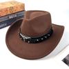 Ковбойская шляпа Вестерн Ковбойский цилиндр Тибетская джазовая шляпа Дорожная теневая Шляпа с большими полями и загнутыми полями