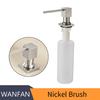 Chrome Finished Kitchen Dish Soap Dispenser Built in Counter Top Dispenser 2306 Deck Mounted Square Pump Kitchen Soap Dispensers